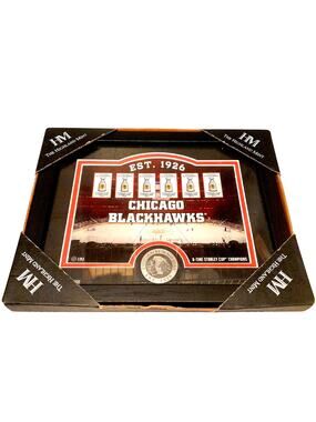 NHL Chicago Blackhawks Coin Framed Stadium Photo Highland Mint Limited